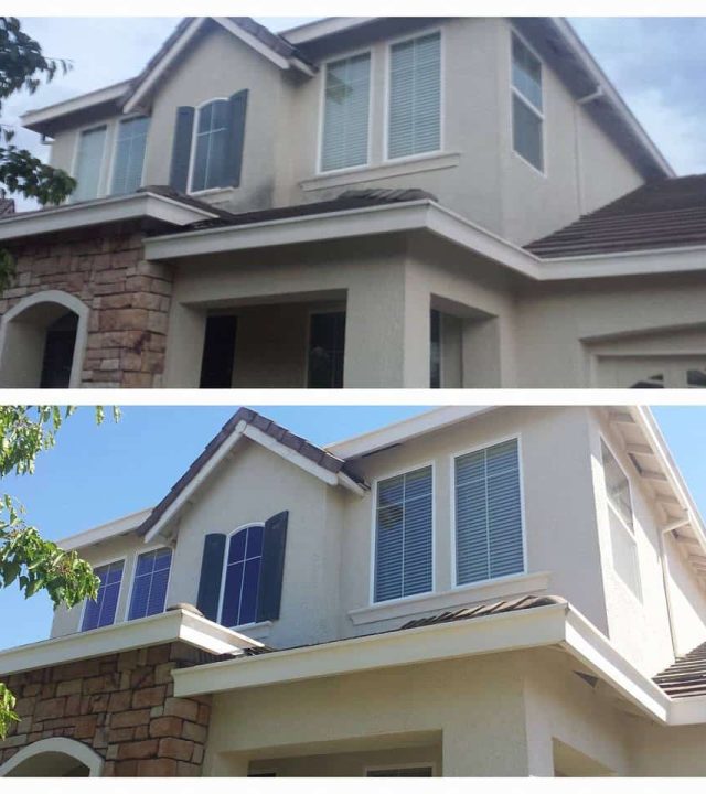 house exterior washing before and after